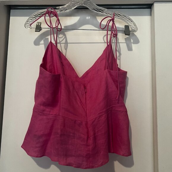 NWT Cynthia Rowley Hot Pink Peplum Top - Picture 4 of 6